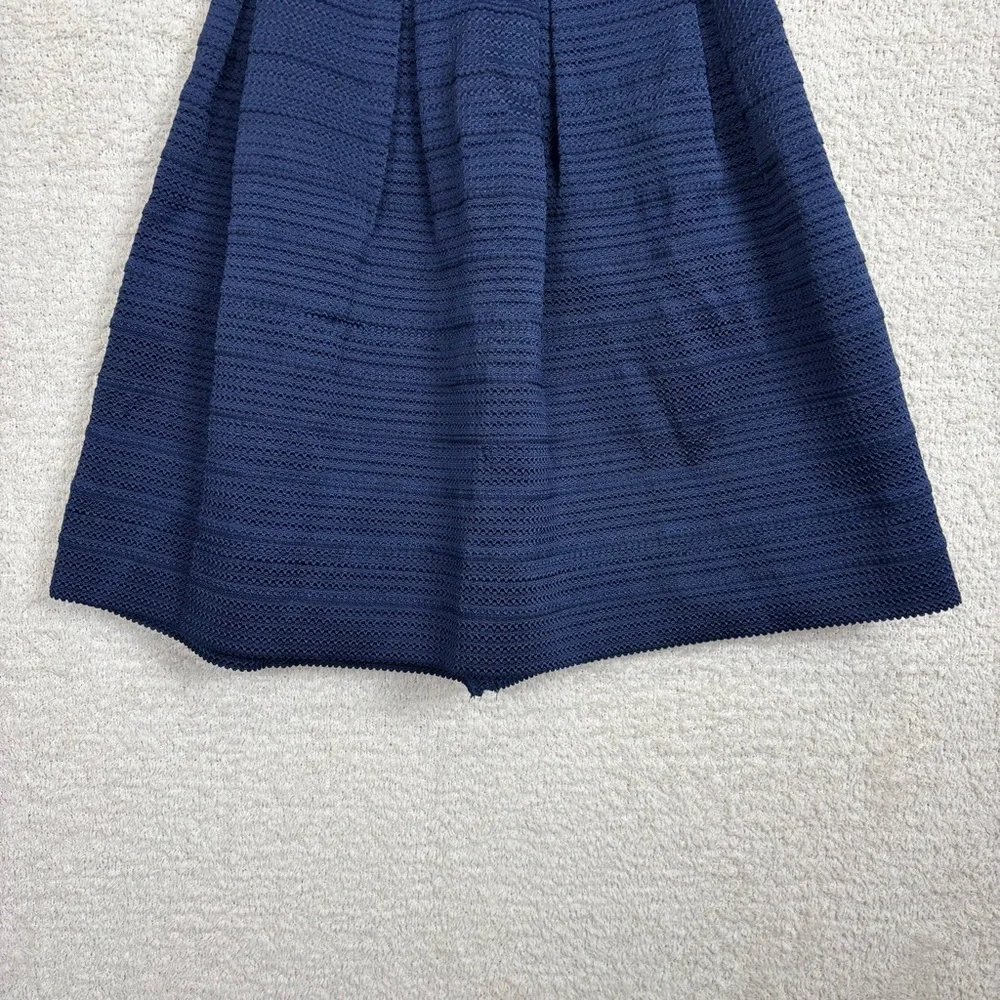 7th Avenue Skirt Womens Medium Blue Knit Pleated‎ Heavy Pull On Non Lined